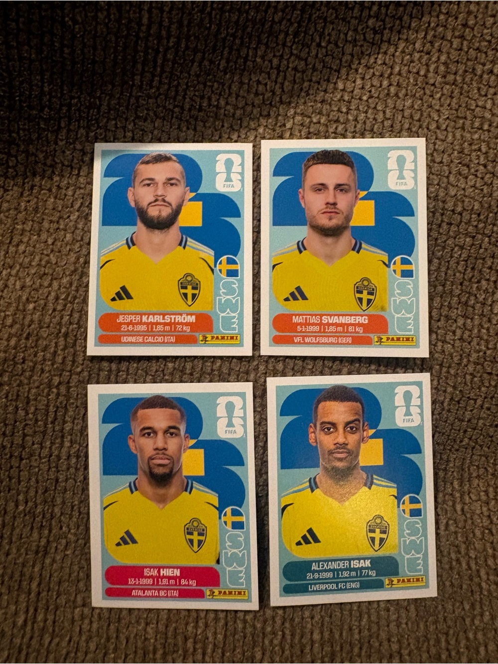 Panini FIFA World Cup 2026 - Sweden National Player Stickers